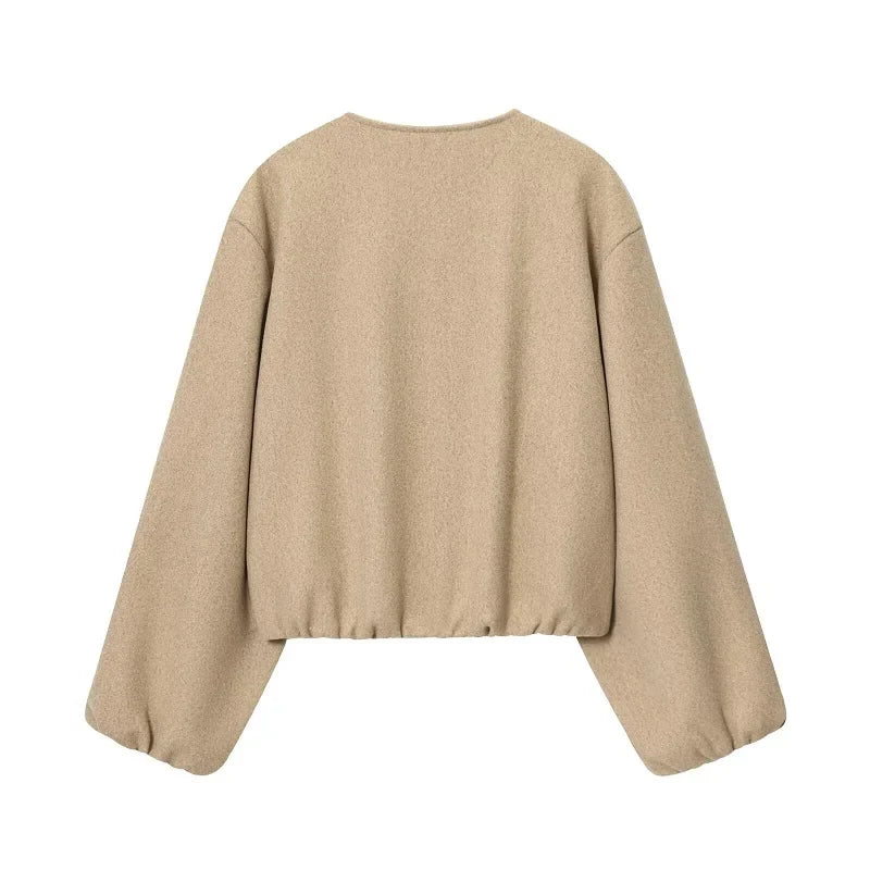Chaqueta Bomber Cropped para Mujer | Deportiva de Manga Larga con Cremallera