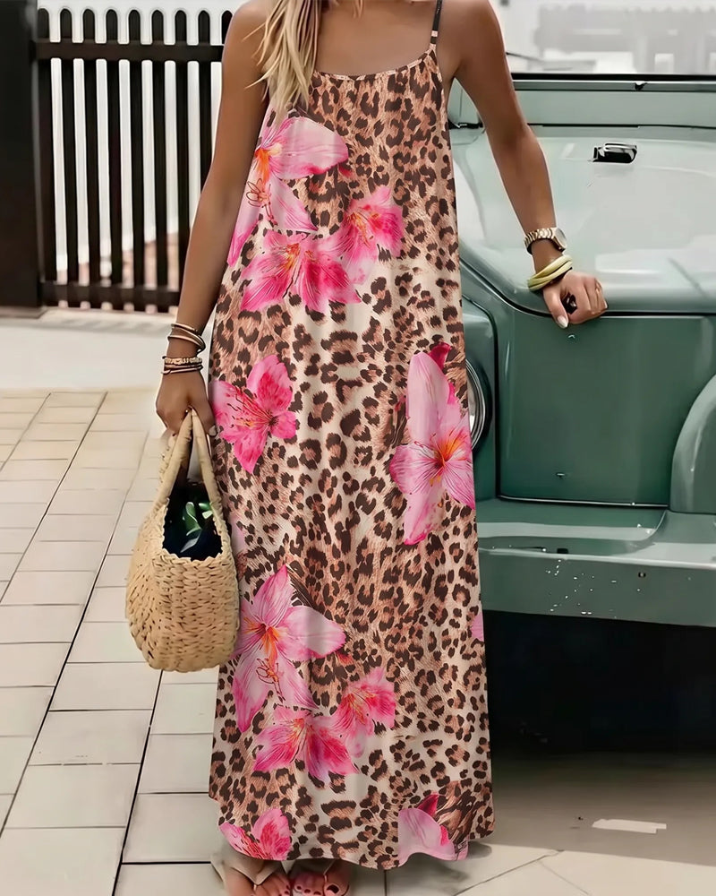 Vestido Maxi Fluido de Tirantes con Espalda Abierta - Aura Barcelona