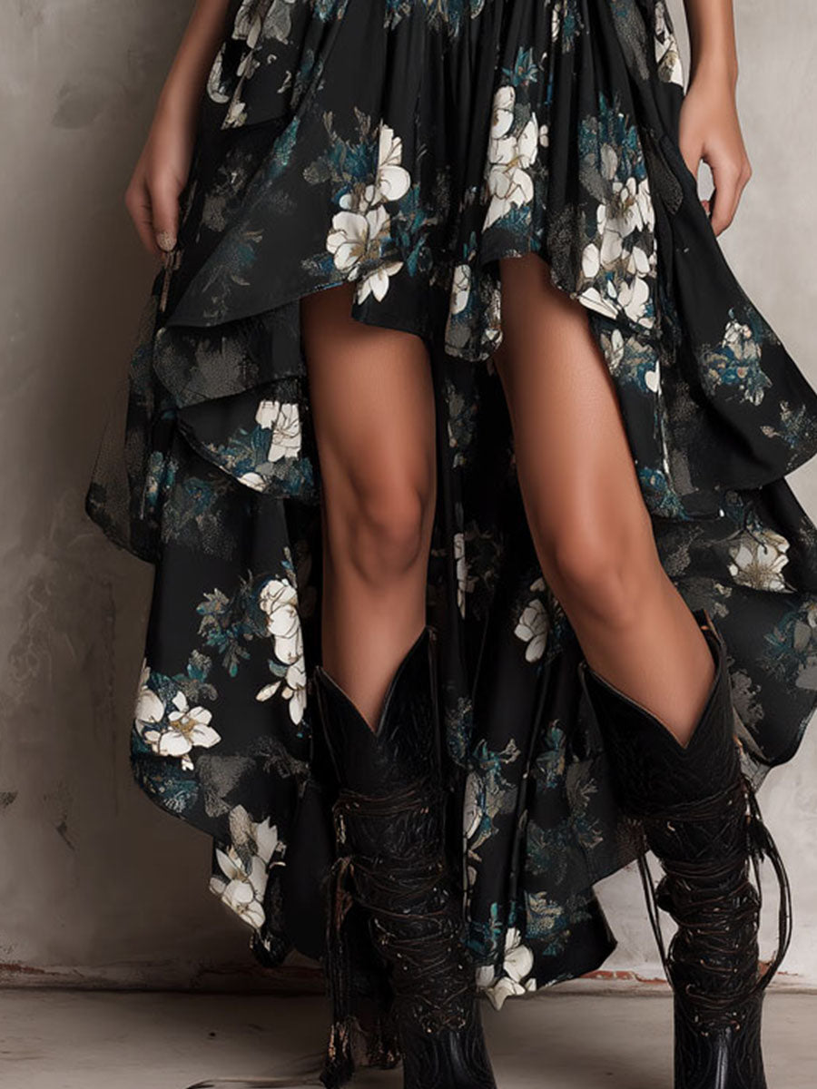 Novella | Vestido Floral sin Tirantes