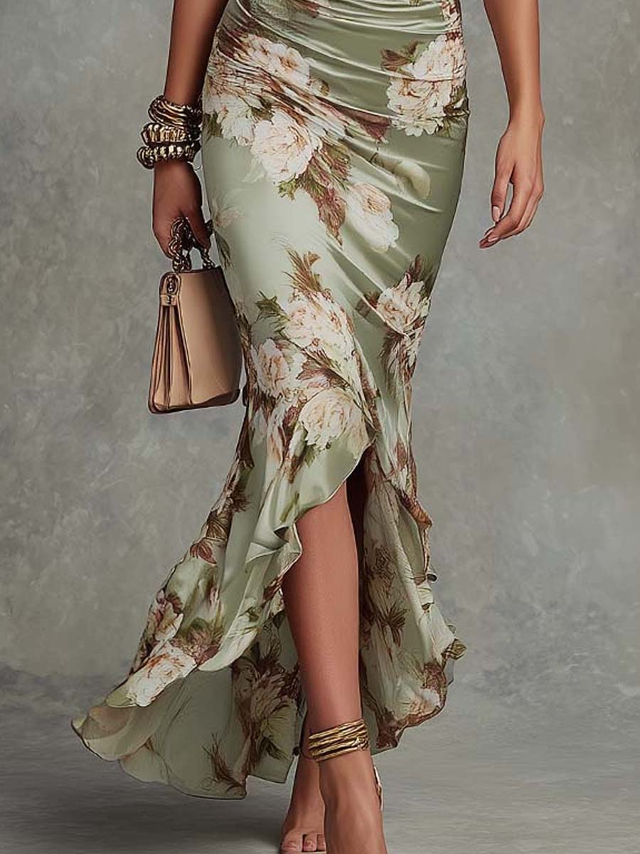 Selene | Vestido Floral Asimétrico