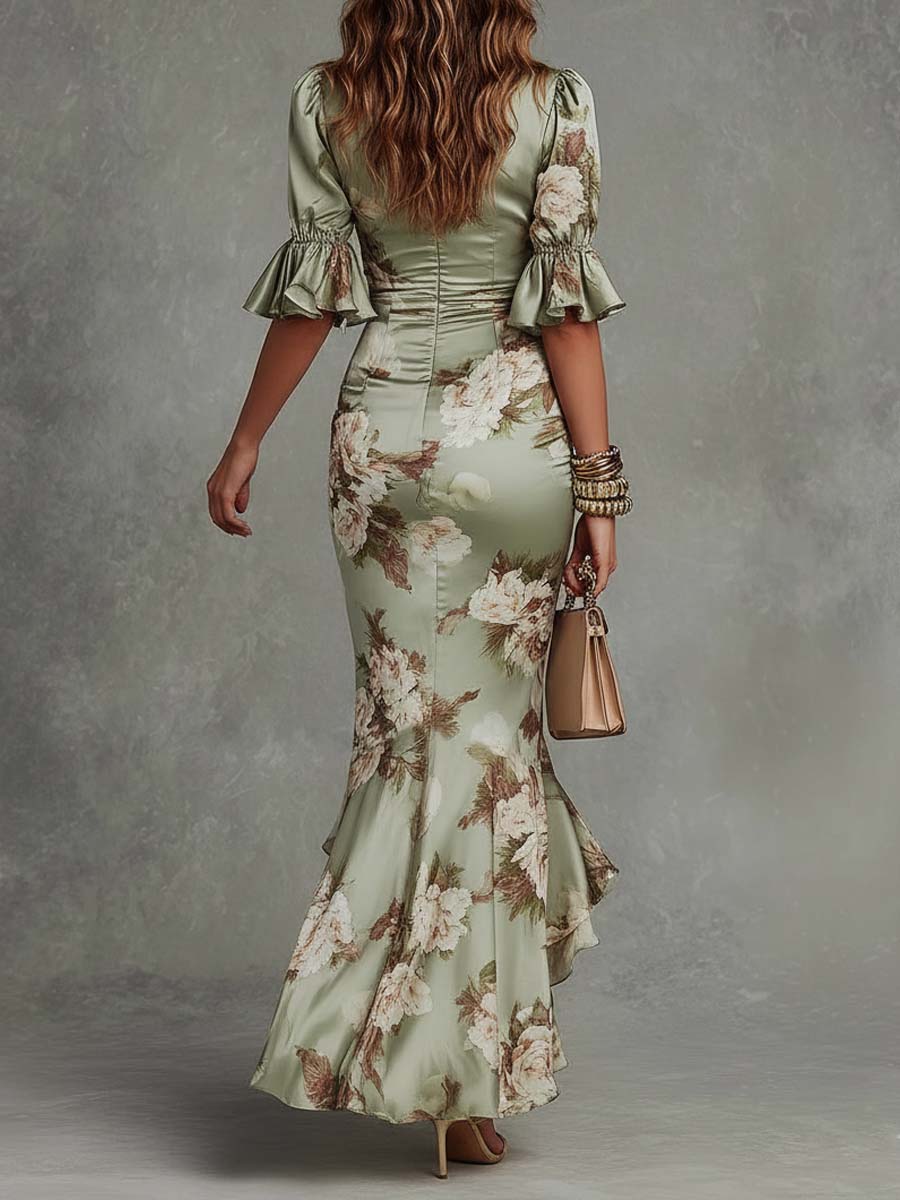 Selene | Vestido Floral Asimétrico