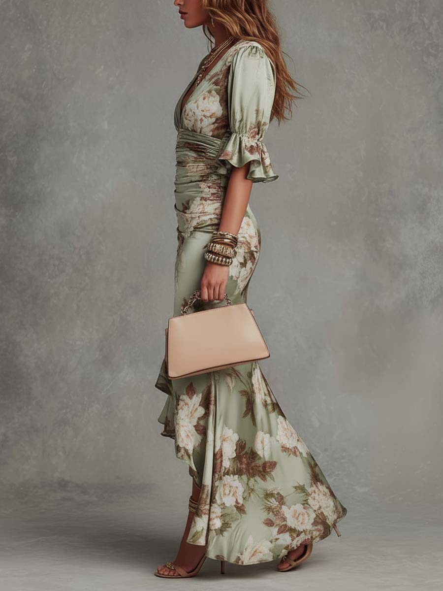 Selene | Vestido Floral Asimétrico