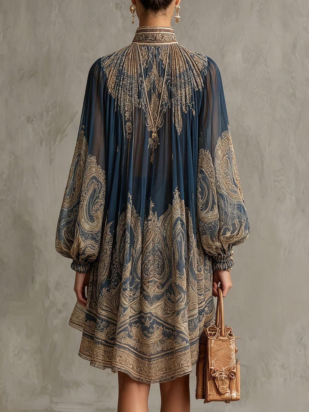 Ornella | Vestido con Estampado Barroco