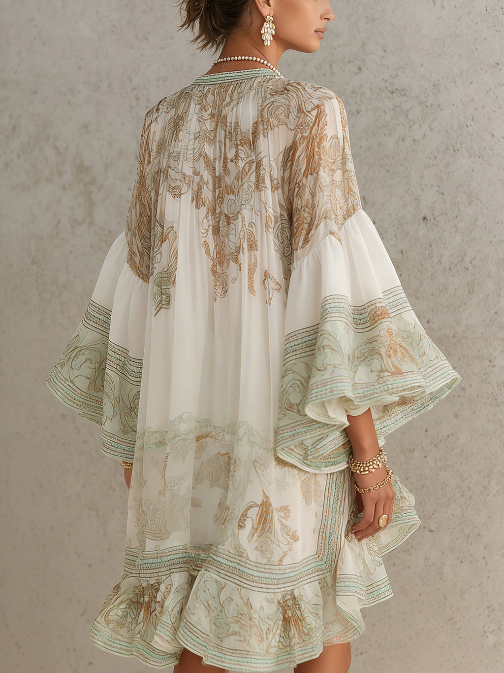 Cosette | Vestido a Rayas con Volantes