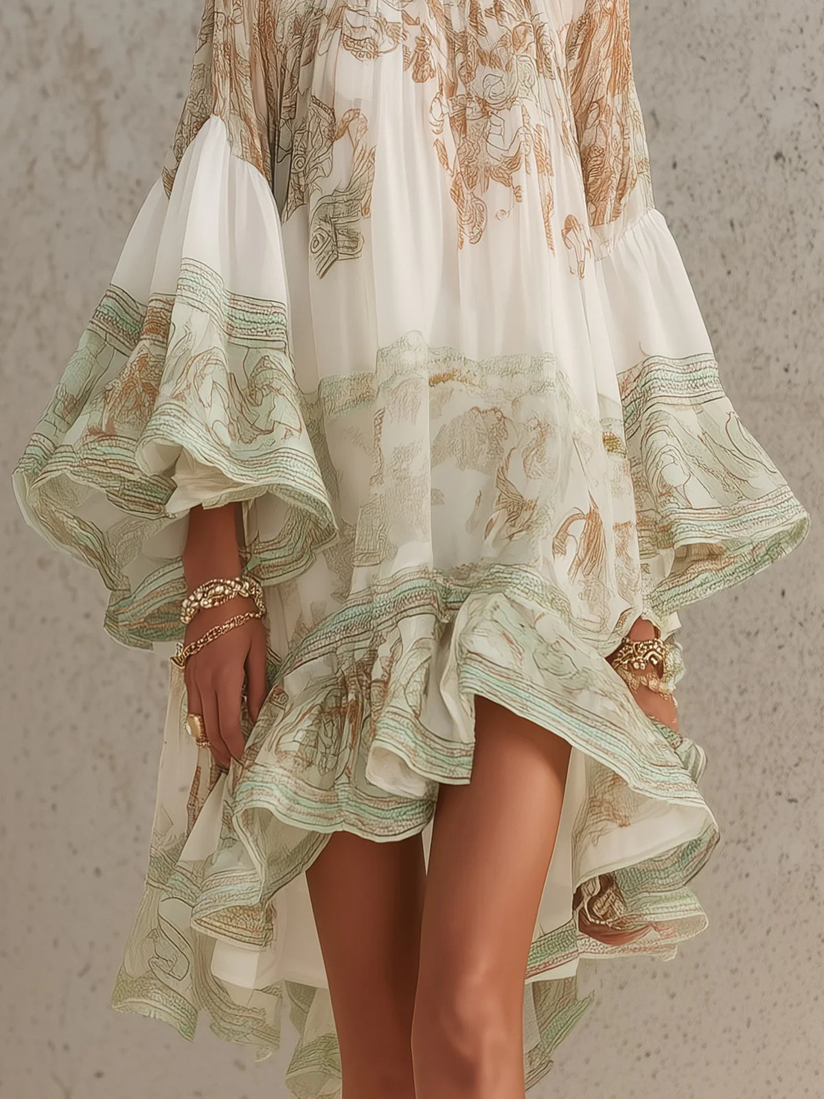Cosette | Vestido a Rayas con Volantes