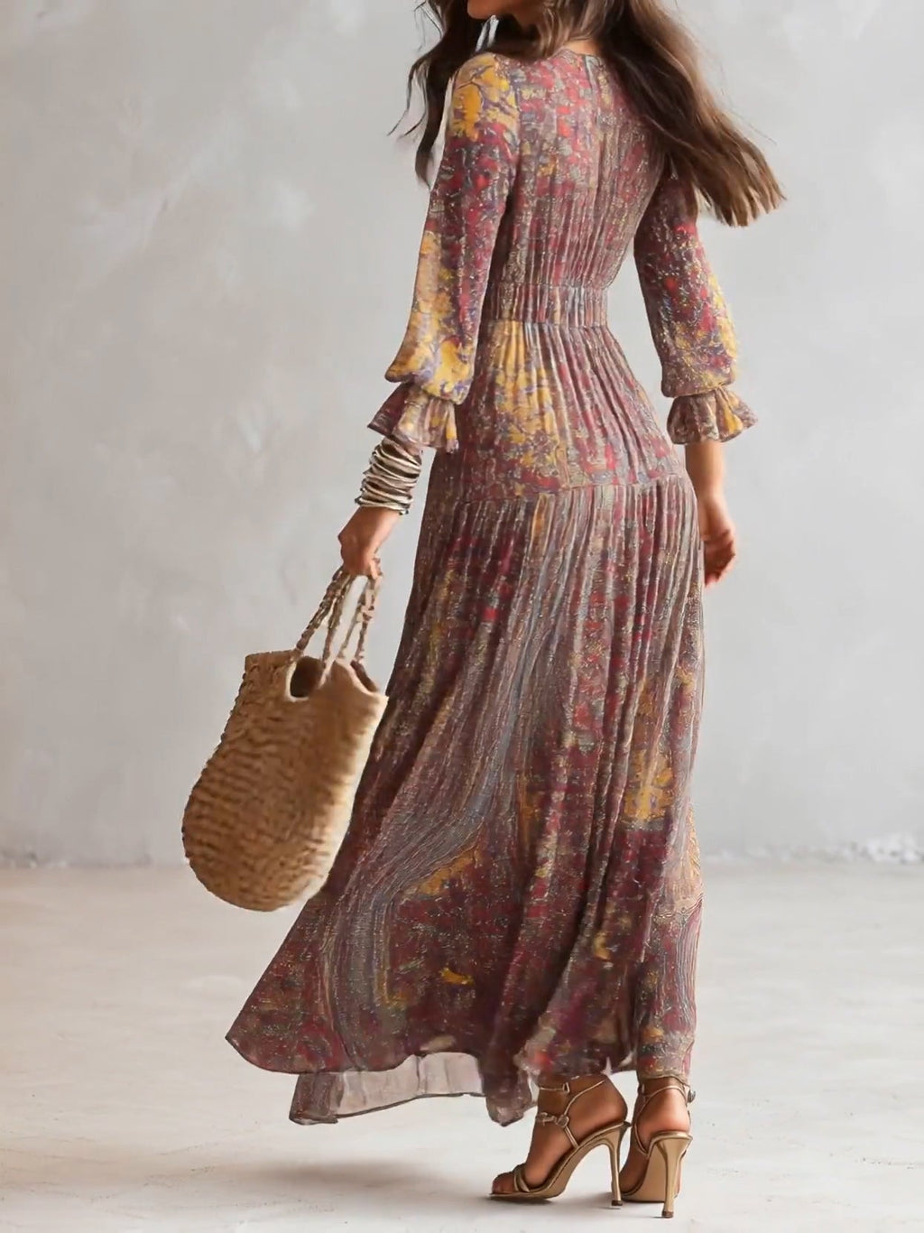 Amara | Vestido Paisley con Escote en V