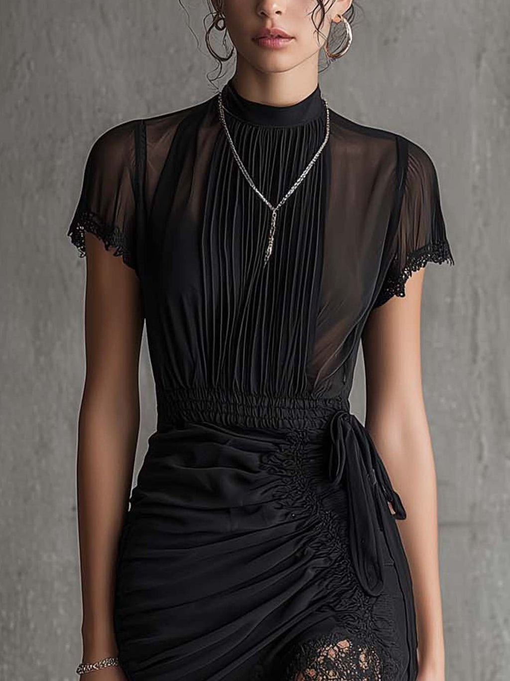Simona | Vestido con Cintura Plisada