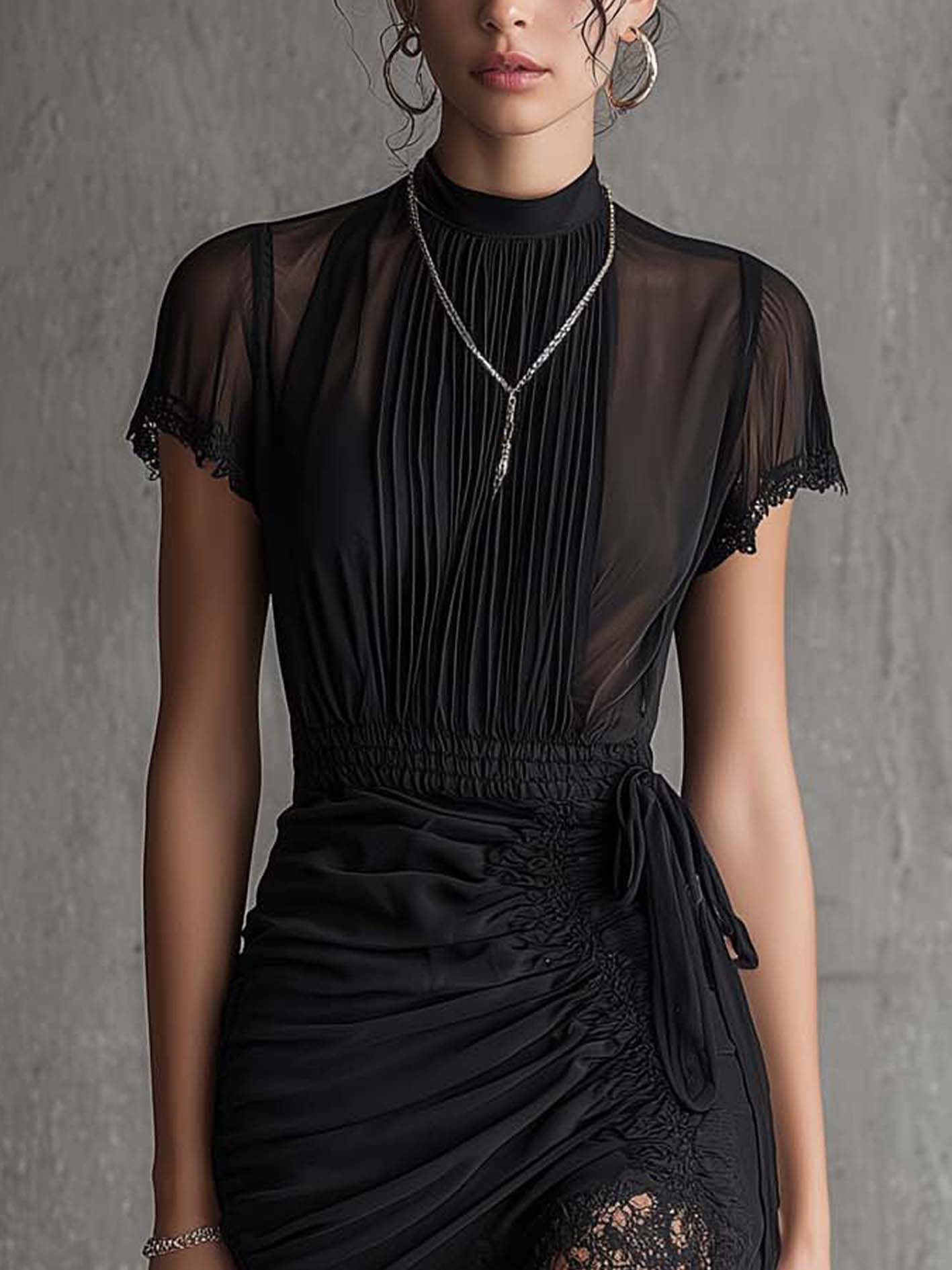 Simona | Vestido con Cintura Plisada