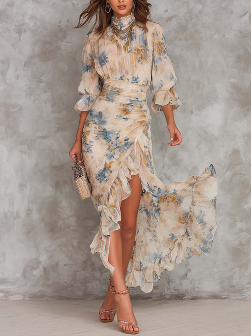 Adele | Vestido Floral con Bajo Irregular