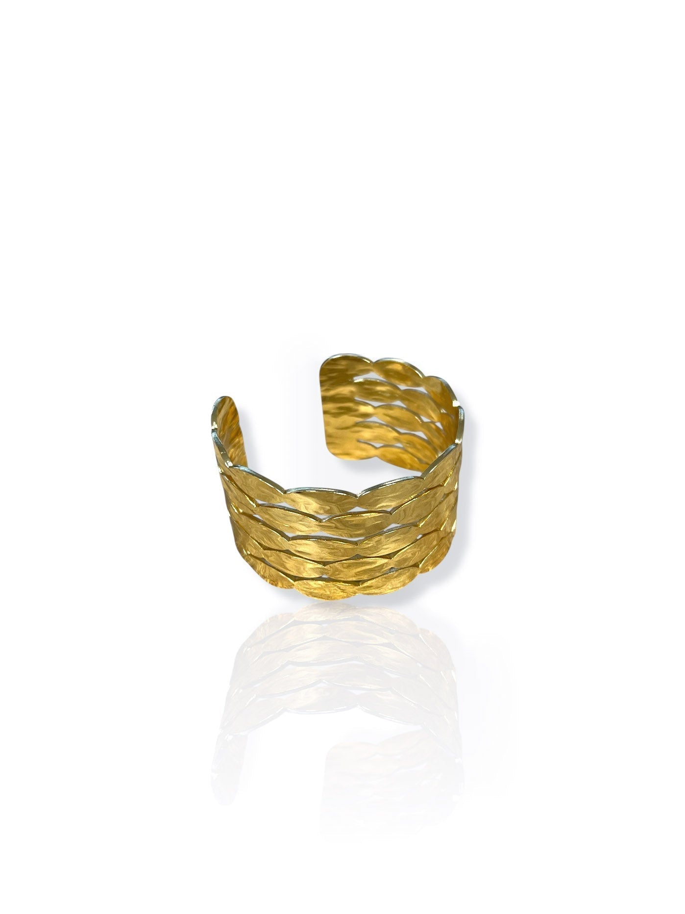 Brazalete cadena óvalos dorados