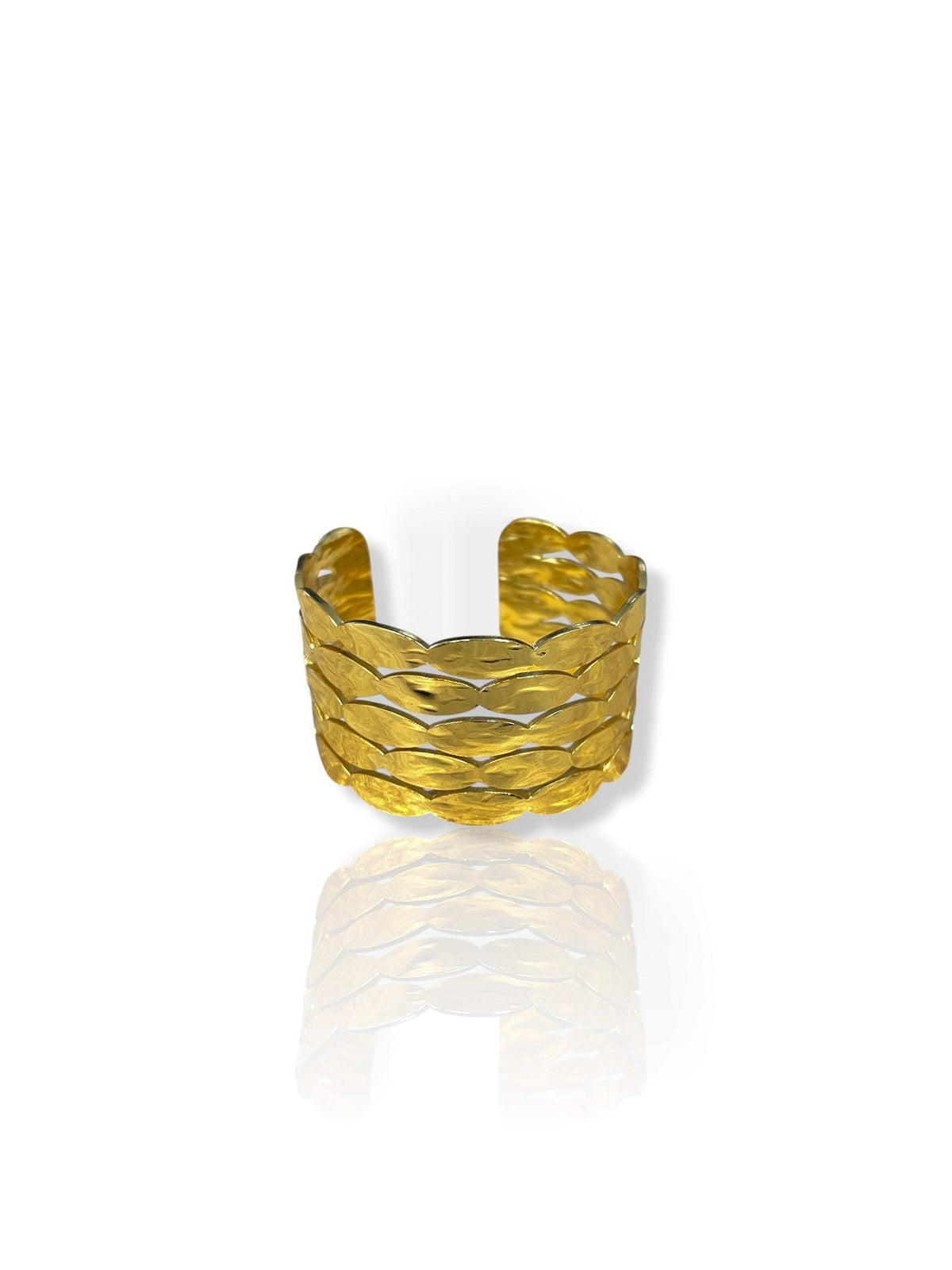 Brazalete cadena óvalos dorados