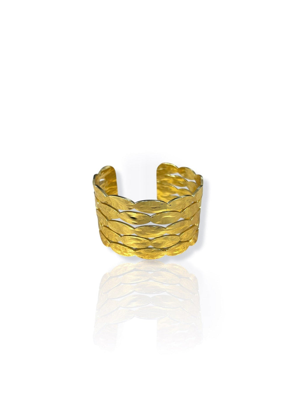Brazalete cadena óvalos dorados