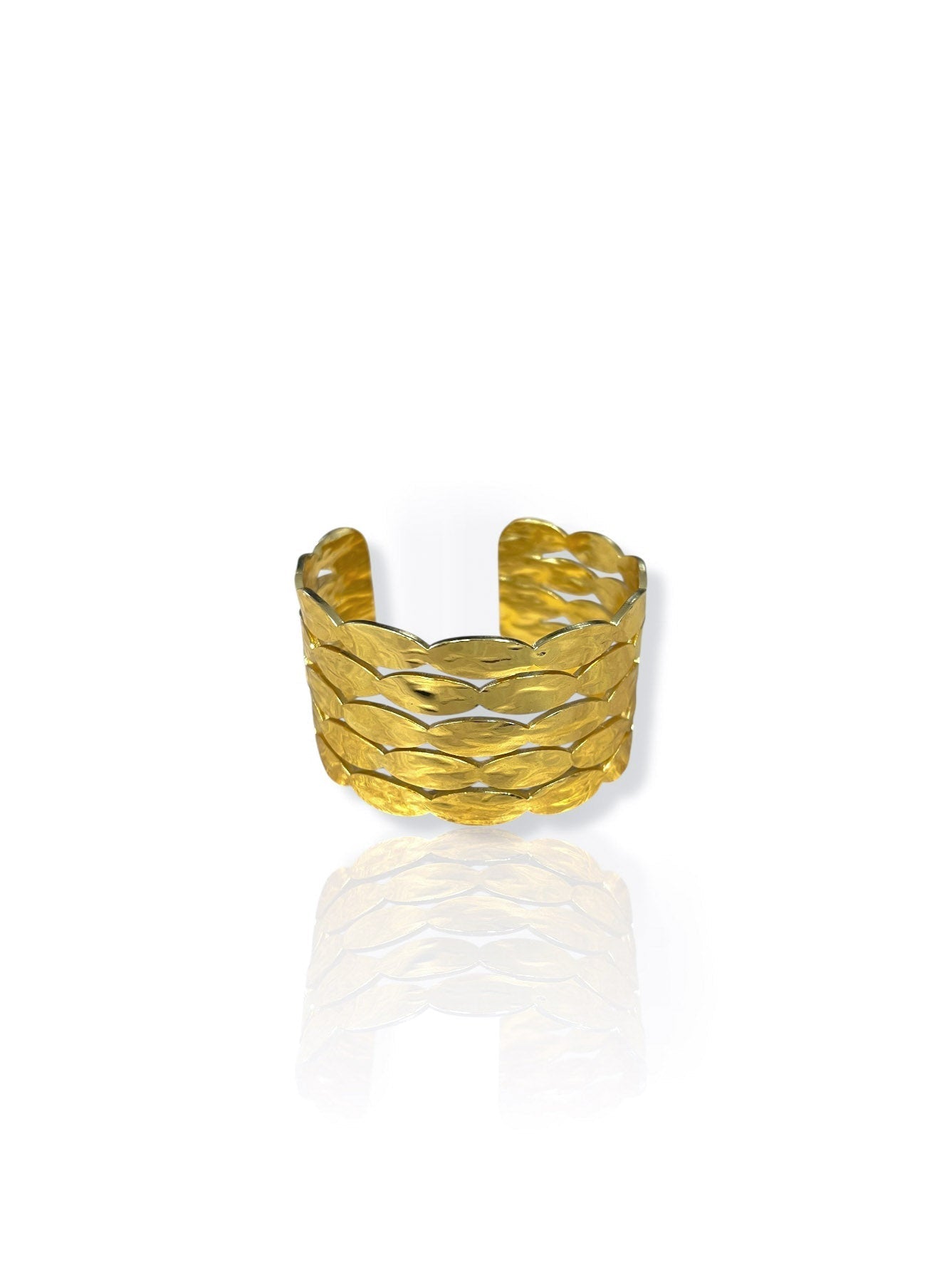 Brazalete cadena óvalos dorados