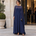 Capa de Gasa Vintage Asimétrica para Mujer | Capa Fluida sobre Vestido