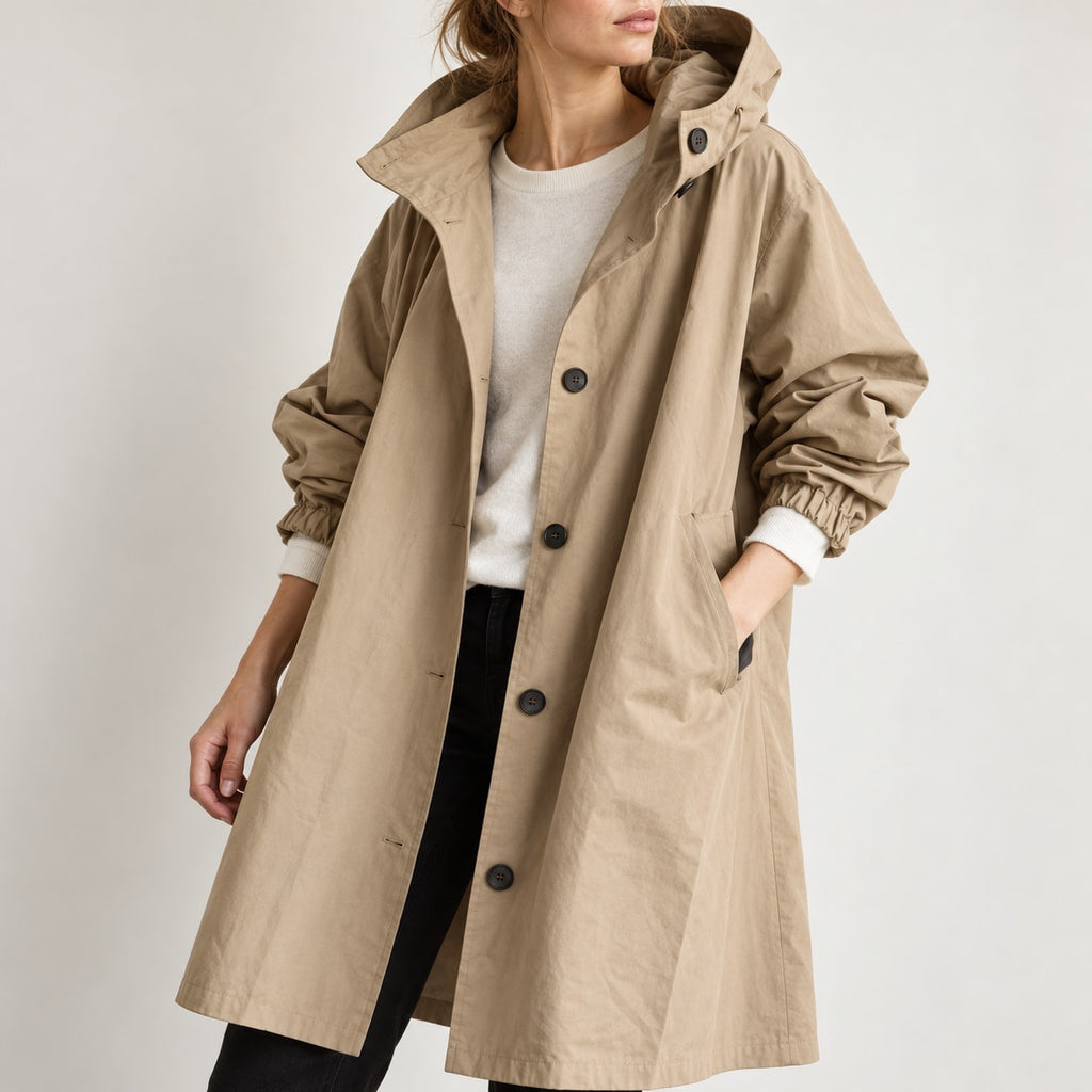 Parka Larga con Capucha para Mujer | Abrigo Oversize de Entretiempo
