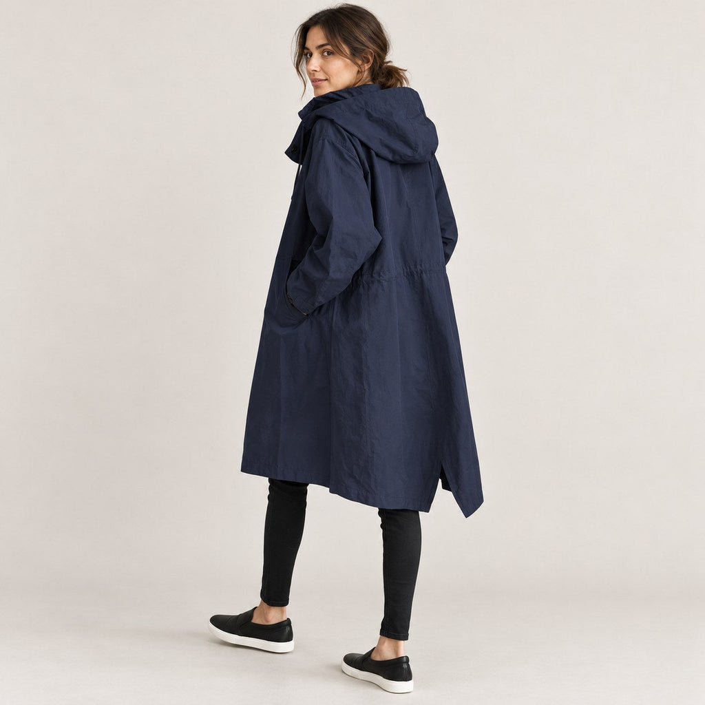 Parka Larga con Capucha para Mujer | Abrigo Oversize de Entretiempo