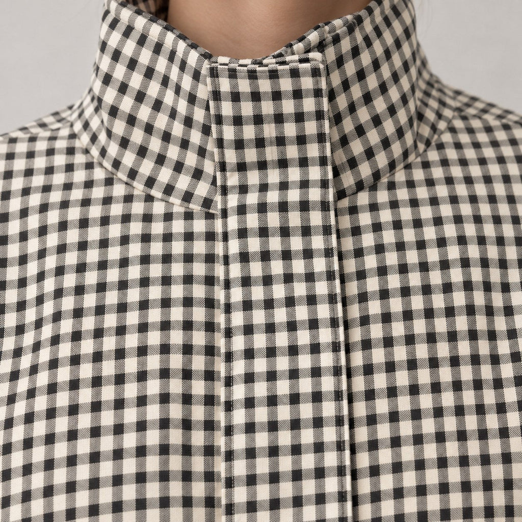 Chaqueta Bomber de Cuadros para Mujer | Oversize Crop de Manga Larga