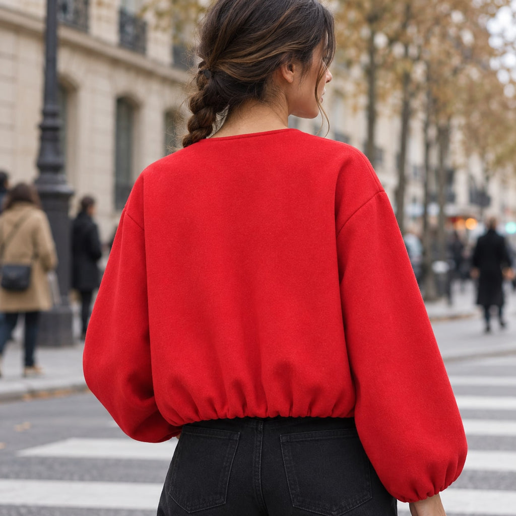 Chaqueta Bomber Cropped para Mujer | Deportiva de Manga Larga con Cremallera