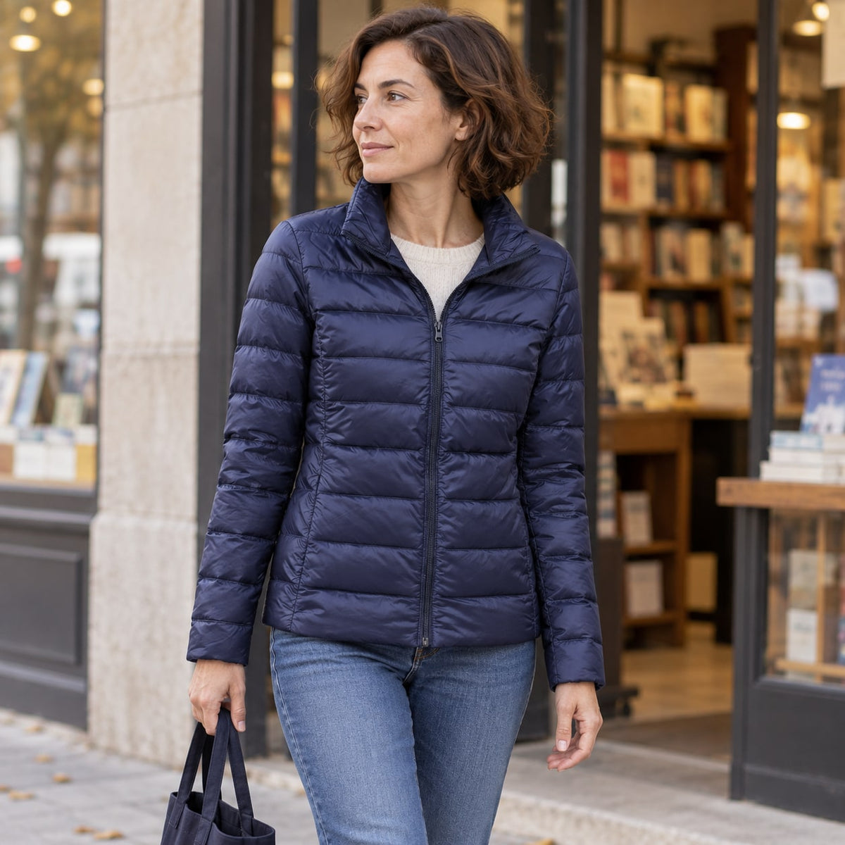 Chaqueta de Plumón Corta para Mujer | Plumífero Ligero Acolchado de Invierno