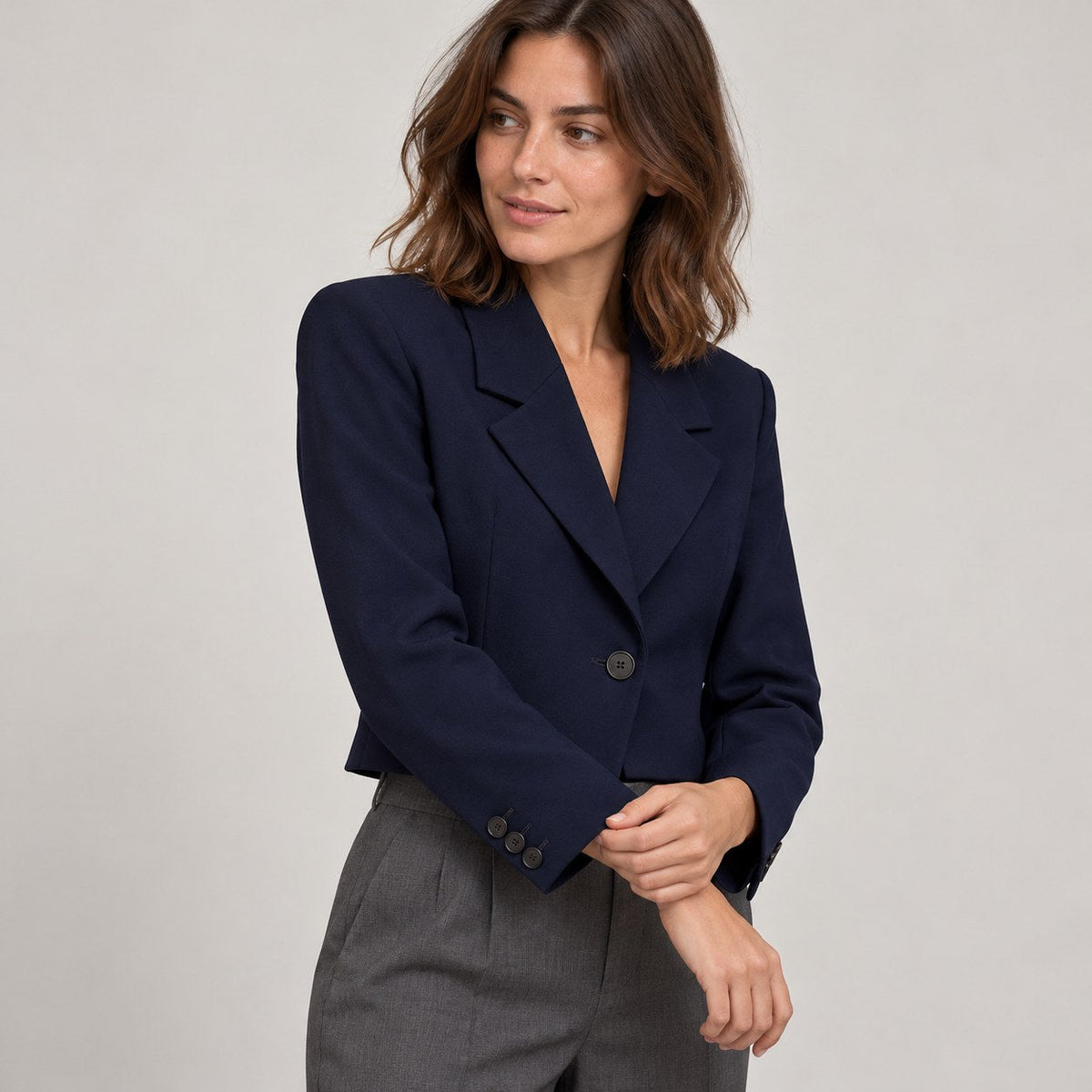 Blazer Recto para Mujer | Chaqueta Elegante de Manga Larga con Botón
