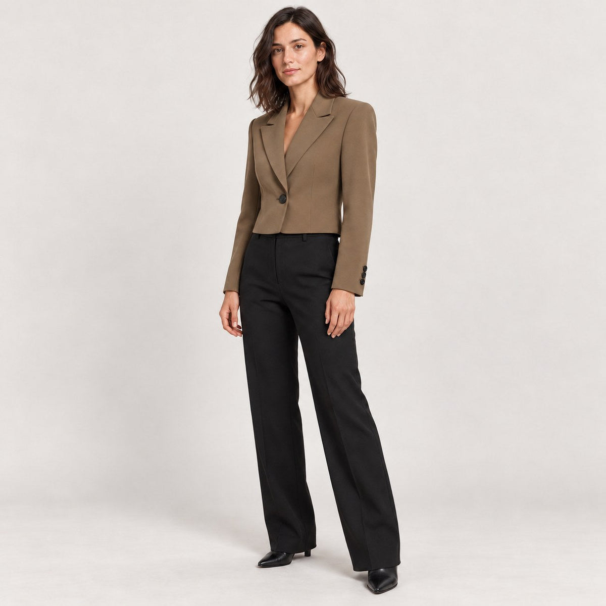 Blazer Recto para Mujer | Chaqueta Elegante de Manga Larga con Botón