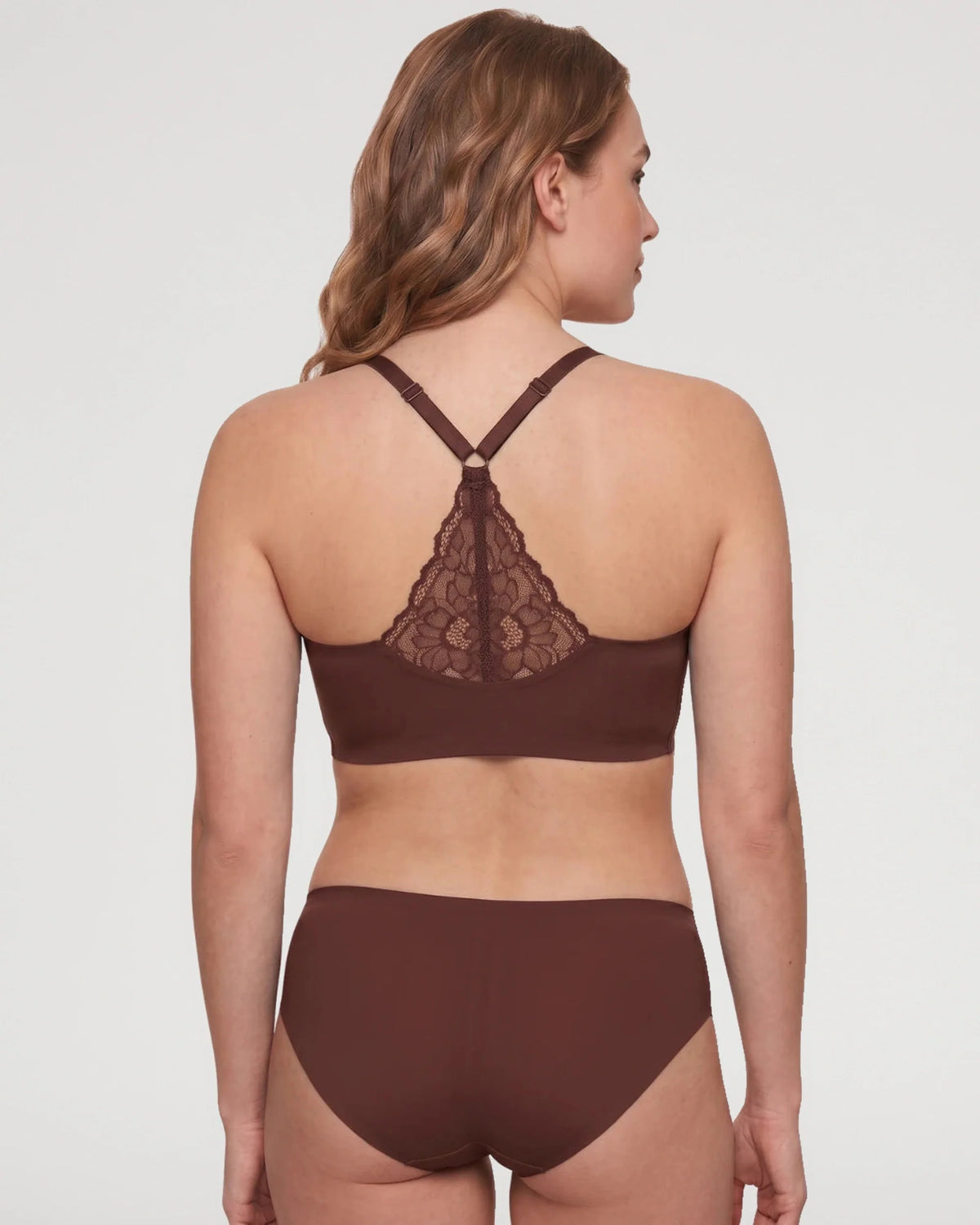 Bralette de Encaje con Escote V y Espalda de Encaje - Aura Barcelona