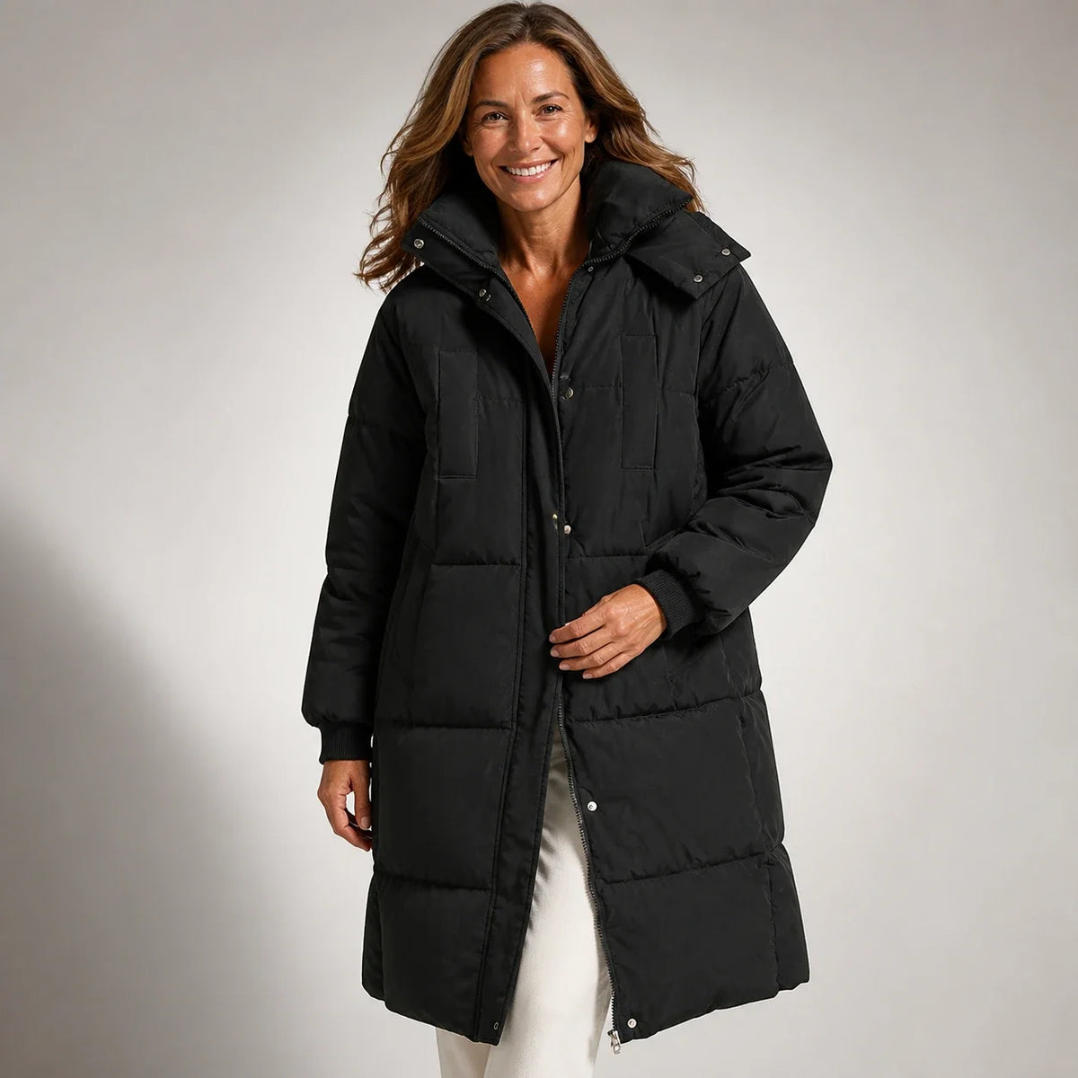 Gabriela™ | Abrigo largo acolchado con capucha - Aura Barcelona - imagen 1