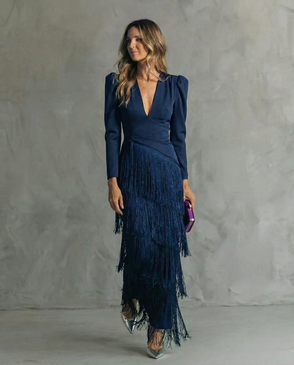 Chiara | Vestido Midi con Mangas Abullonadas