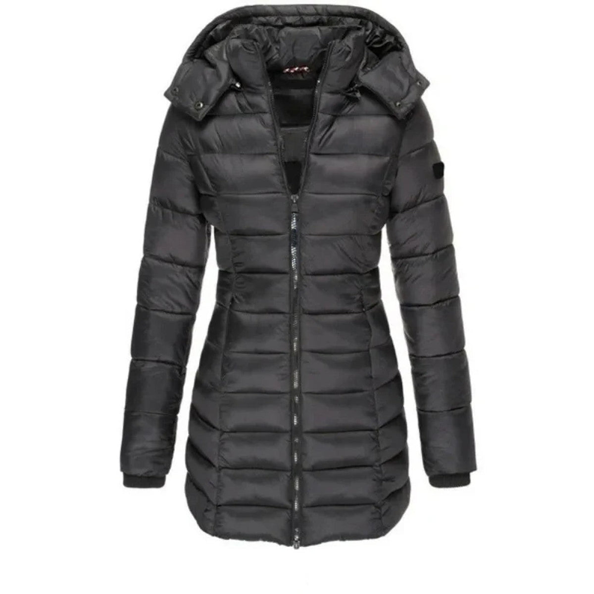 Parka Acolchada con Capucha para Mujer | Chaquetón Entallado de Invierno Midi