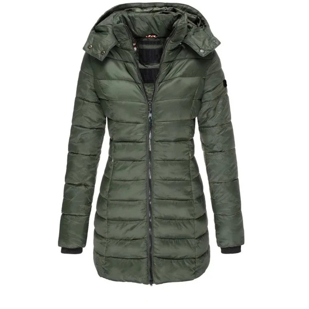 Parka Acolchada con Capucha para Mujer | Chaquetón Entallado de Invierno Midi