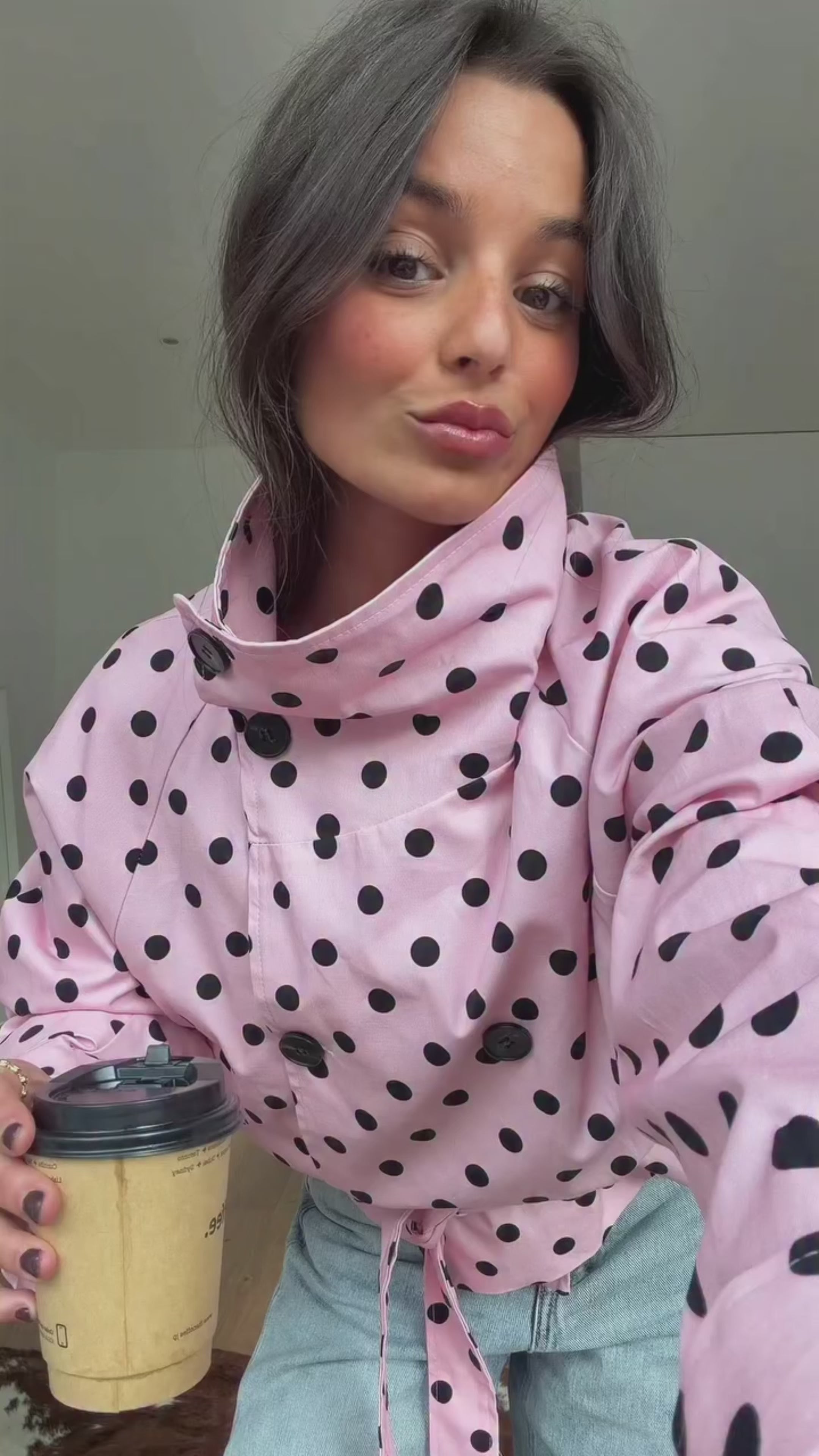 Trench Valentina Rosa de Lunares™