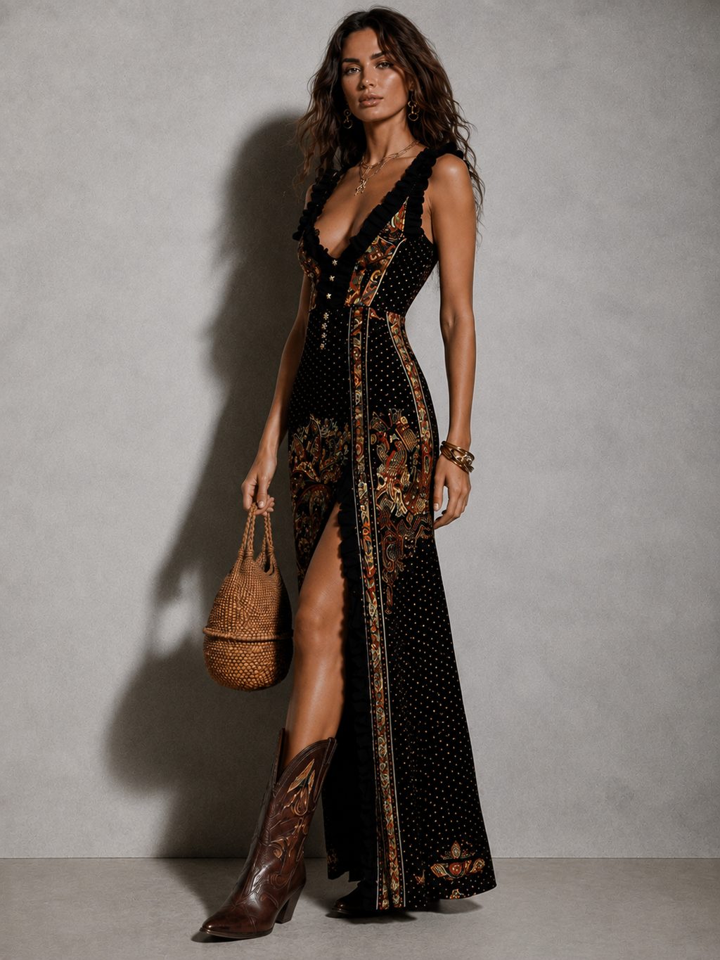Nadia | Vestido Bohemio con Escote en V